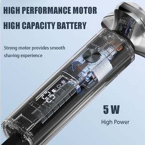 Rasoir électrique rotatif à triple lame rechargeable et étanche pour hommes avec écran LCD - Utilisation domestique et hôtelière - Product Image 4