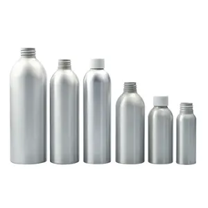 Leere 100ml 250ml 300ml 500ml mattschwarze Aluminium-Sprühlotion-Pump flasche für kosmetisches Haut wassers hampoo