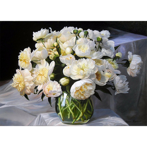 <span class=keywords><strong>Pintura</strong></span> de diamante 5D Diy de Rosa Blanca de alta calidad, <span class=keywords><strong>pintura</strong></span> completa sobre la mesa - Product Image 1