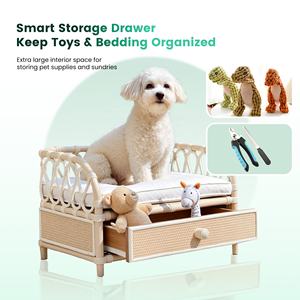 Cama para mascotas de ratán Natural con patrón sólido hecho a mano de alta calidad, sostenible y ecológica, fabricada en la fábrica de Vietnam - Product Image 4