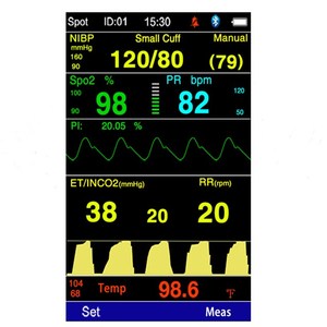 Vt300h thú y 4inch cầm tay/xách tay capnograph/SpO2 bão hòa/NIBP/Temp etco2 màn hình - Product Image 5