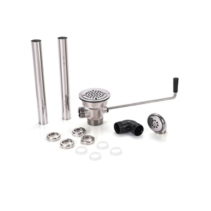 Válvula de Desagüe <span class=keywords><strong>con</strong></span> Manija Giratoria para Fregadero de Cocina Comercial, Evita Atascos y Desbordamientos - Product Image 1