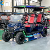 Voiturette de golf électrique Robetaa de style chinois, 48V, 4 roues, batterie au lithium, élégante, 6 places, certifiée CE