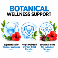 Capsules de soutien de la vessie à marque privée OEM, supplément nutritionnel quotidien à base de vitamine D3 et d'extrait de fleur d'hibiscus pour hommes et femmes, vente en gros