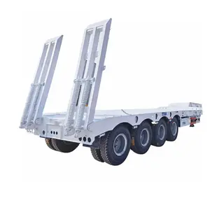 HEAVY LOW BED BOY DECK FLATBED CONTAINER GOOSENECK EXCAVATOR TRANSPORT SEMI TRAILER TRUCKS 100TON LOWBED TRUCK TRAILERS