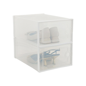 Clear <strong>Plastic</strong> Foldable Shoe Rack Stackable Sneaker Container <strong>Bin</strong> Holder for Closet Space Saving for Wardrobe <strong>Storage</strong> - Product Image 4