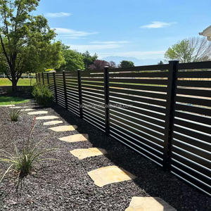 Huicheng, diseño moderno, jardín al aire libre, paneles de valla de aluminio, valla de listón de privacidad Horizontal <span class=keywords><strong>Modular</strong></span> para patio, casa, espacios al aire libre - Product Image 3