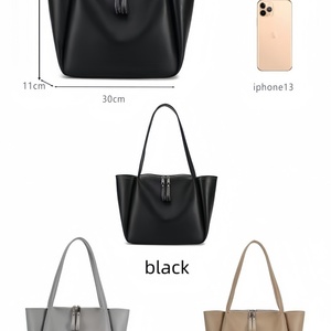 Fashion Quality Women's PU Leather Tote <b>Bags</b> Zipper Closure Custom Pattern Daily Use Medium/<b>Large</b> Size Brand Tenniko DC1219 - Product Image 4