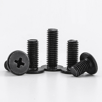 100pcs/bag 304 Stainless Steel Black Zinc Plated Cross Ultra Thin Flat Head Machine Screw M2 M2.5 M3 M4 M5 M6 Laptop Screws