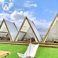 Carpa Triangular de Madera de Doble Capa de 9 m², Resistente al Viento, Entrega Directa de Fábrica, Tela Oxford para Ferias Comerciales al Aire Libre