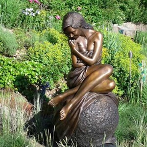 Maison jardin décoration métal artisanat coulée laiton Art moderne grandeur nature le baiser des amoureux Bronze nu Figure Sculpture - Product Image 5