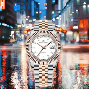 Reloj Mecánico de Acero Inoxidable Luminoso, Deportivo y de Lujo para Hombre, Diseño 2025 PD-1752, Resistente al Agua, con Alarma, Cristal de <span class=keywords><strong>Zafiro</strong></span> de 20 mm - Product Image 3