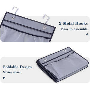 Paquete de 2 nuevos delineador de <span class=keywords><strong>esqueleto</strong></span> 5 rejilla bolsa de malla bolsillos de puerta de pared almacenamiento colgante para ropa juguete tejido artesanía ropa interior-para - Product Image 4