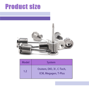 Ortodontik obeng tanam Manual, instrumen laboratorium Driver sekrup mikro Stainless Steel - Product Image 6
