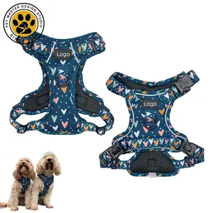 SinSky High Quality Manufacturer Luxury Custom Printed No Pull Reflective Adjustable Cat Dog Tough Trails Dog Harness UK