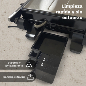 Griglia elettrica G da 2000W in acciaio inox, doppia piastra per sandwich per cottura interna - Product Image 6