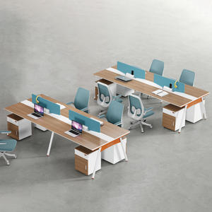 Modern modüler beyaz ofis mobilyaları masa iş istasyonu 2 <span class=keywords><strong>4</strong></span> 6 8 kişi koltuklu ofis iş istasyonu masa - Product Image 4