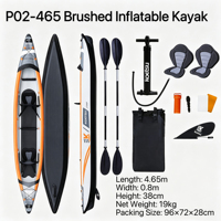 Kayak gonflable laminé P02, ensemble complet, canoë de course pour une ou deux personnes, pour la dérive et les loisirs en plein air