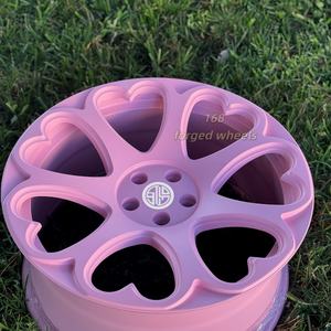 168 Rines de Aleación de Aluminio Personalizados en Forma de Corazón Rosa para Carreras de Arrastre, Rines de 18 Pulgadas para bmw M4 bmw G30 911 Carrera T Carrera S - Product Image 1