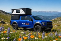 Huntoo Hardtop de camionnette rigide pliable en aluminium résistant aux chocs pour utilisation tout-terrain intensif