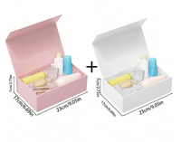 Boîte de rangement pour bijoux avec logo personnalisé du fabricant, boîte cadeau avec couvercle et base pour bague, collier, boucles d'oreilles, emballage de bijoux de style frais
