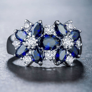 Flower Marquise Design Ring Colorful Style Finger Ring for Women - Product Image 6