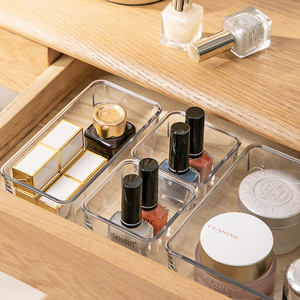 Transparent Jewelry Storage Box With Perforated Tray <b>Drawer</b> Organizer For Earrings Necklaces Bracelets Rings Portable Display - Product Image 3