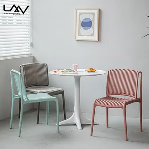 Restaurant Modern Design Accent Plastic Chair Furniture Living Room Outdoor Garden Patio Cafe Stacable Dining Chair