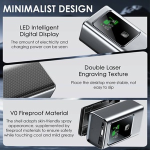 PD35W Digital Display Power Bank 10000Mah Batterie Externe Portable Charger Powerbank Ultra Slim <b>Mini</b> Power Bank for Laptop - Product Image 4