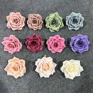 Tête de rose artificielle en soie, fleur pour décoration de mariage, accessoires de photographie en extérieur, décoration intérieure - Product Image 2