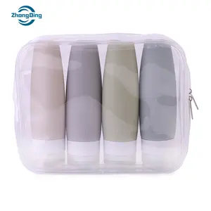 ZhongDing Custom TSA Approved LeakProof Travel Bottels Travel Kit Bottle 60ml 90ml Silicone Travel Bottles Set For Toiletries