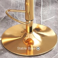 Tabourets de bar tissés en velours gris Chaises pivotantes à 360 ° à hauteur réglable Chaises îlot de cuisine