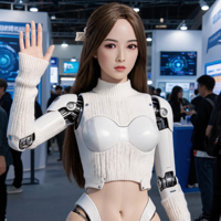 Ornement en silicone, décoration de fête de Noël, cadeau, robot humanoïde agile avec teint naturel pour collectionniste adulte