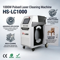 Machine de nettoyage au laser pulsé HS LASER, machine portable pour l'élimination de la rouille, le décapage de la peinture sur métal, bois, moules, surfaces enduites de peinture et de rouille
