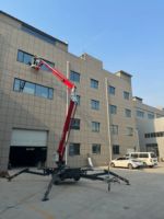 Plateforme élévatrice télescopique électrique haut de gamme 200 kg 10 m avec rotation à 360 degrés, remorquable, à vendre