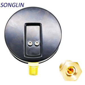 Medidor de pressão de aço inoxidável, manômetro glicerina cheio de aço inoxidável moldura líquido normal de temperatura - Product Image 6