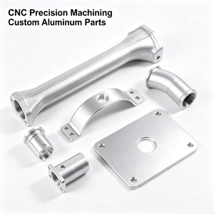 Composants de transfert de fluides en aluminium usinés CNC multi-processus, kit de pièces usinées en aluminium sur mesure OEM avec raccords filetés - Product Image 1