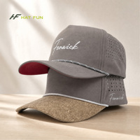 Casquette de golf en nylon à 5 panneaux personnalisée OEM ODM, logo perforé au laser, imperméable, respirante, casquette de sport, casquette d'extérieur