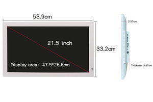 Full HD MP4 Movie Advertising Play IPS Screen 22 Inch Digital Photo Frame With <b>Calendar</b> 21.5 Inch Player - Product Image 3