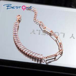 2025 pulseras de cadena de hip hop multicolor colorido sin fin O Ring Link pulseras de boda chapadas en oro cubano - Product Image 3