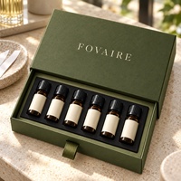 Boîte d'échantillons de parfum personnalisée avec plateau à tiroirs et manchons en papier, emballage rigide pour la présentation de flacons de découverte de parfums