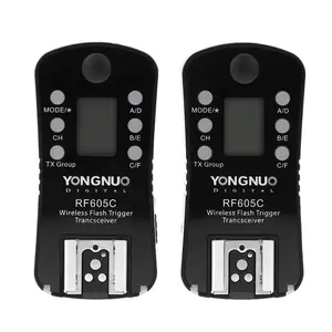 YONGNUO RF-605 RF605C RF605N LCD 2.4G Wireless Speedlite Pemancar Pemicu Flash Untuk Kamera Upgrade RF-603II