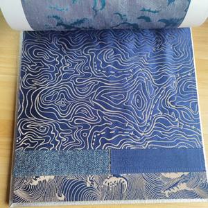 <span class=keywords><strong>Tela</strong></span> de brocado dorado real azul marino <span class=keywords><strong>tela</strong></span> de confección patrón metálico Floral en relieve para cortinas decoración del hogar tapicería - Product Image 5