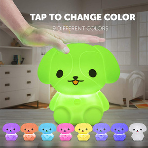 Lámpara de noche recargable con forma de Animal de silicona personalizada, lámpara de perro regulable <span class=keywords><strong>LED</strong></span> RGB con Control de grifo para esquina de cabecera de dormitorio de niños - Product Image 4
