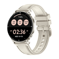 Jam Tangan Pintar Wanita Layar Bulat HT39, Pemantau Tekanan Darah, Oksigen, Tidur, Pelacak Kebugaran Olahraga, Smartwatch AMOLED