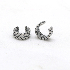 yunnique Fashion <b>Cuff</b> <b>Earrings</b> Geometric Tibetan Silver Stainless Steel For Men And Women - Product Image 3