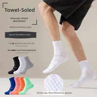 Chaussettes de course à pied rayées tricotées professionnelles en gros pour l'été, pour marathon, femmes et hommes, chaussettes de compression de sport pour la gym