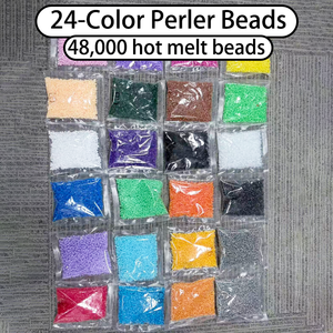 Juego de Cuentas de Resina para Manualidades con 24 Colores de Cuentas Termofusibles, Ideal para Proyectos de Arte Creativo y Decoración del Hogar - Product Image 1