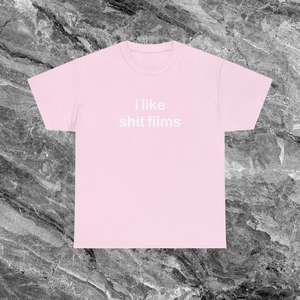 T-shirt I Like Shit Films en coton rose unisexe, chemise drôle avec motif de meme, cadeau sarcastique, tendance - Product Image 1