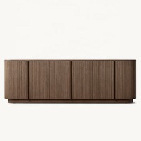 Meubles de salon design de luxe, console multimédia en bois massif
